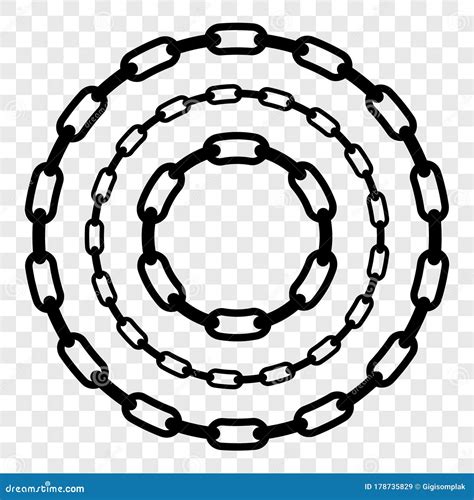 Vector Circle Frame From Black Chain For Your Element Design At
