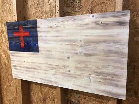 Christian Flag, Wood Christian Flag, Rustic Christian Flag, Wooden Christian flag by ...