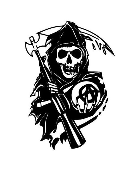 Sons Of Anarchy Decal Maybe Try To Copy For Cross Stitch Sons Of
