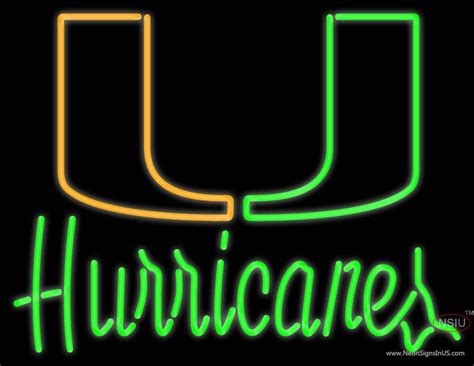 An open book, a globe of the earth, and a telescope. Miami Hurricanes Wordmark 7 Logo NCAA Handmade Art Neon Sign in 2020 | Miami hurricanes, Neon ...