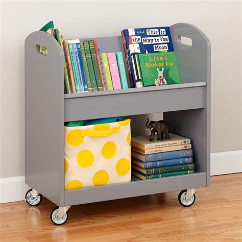 Local Branch Library Cart Grey Kids Bookcase Bookshelves Kids