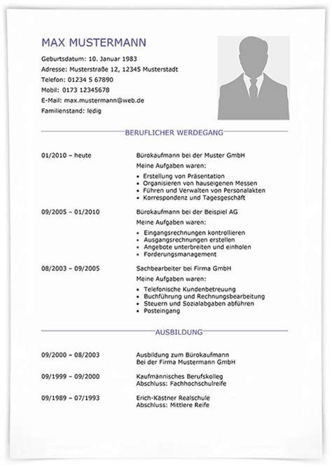 Lebenslaufvorlage für Bewerbung als medizinische ...