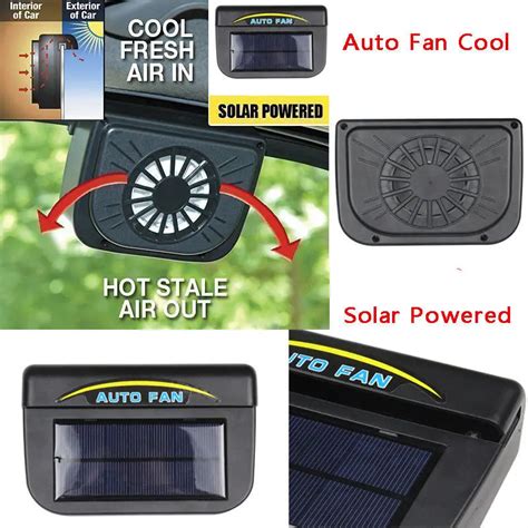 Triclicks Universal Abs Solar Sun Powered Fan Car Window Windshield