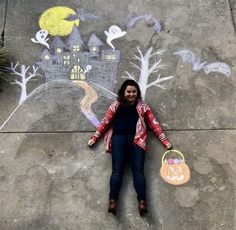 Halloween 2017 Happy Halloween Haunted Hayride Sidewalk Chalk