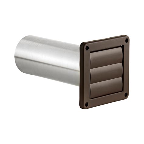 4 Inch Brown Plastic Exhaust Wall Louvered Vent Item 267b