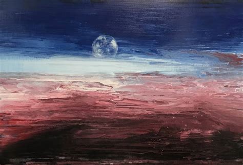 Blue Moon Painting By Al Acar Saatchi Art