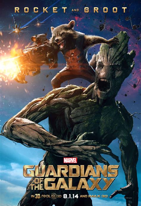 Guardians Of The Galaxy Characters Rocket And Groot On New Poster
