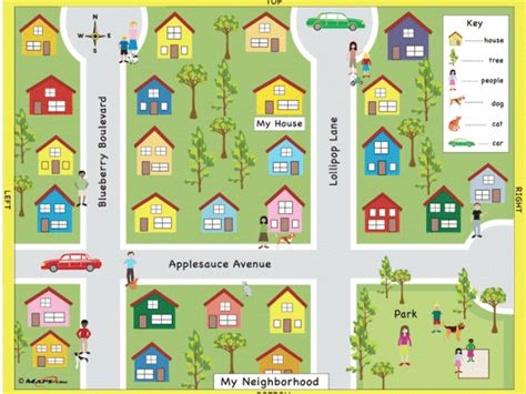 Neighborhood Map Cartoon