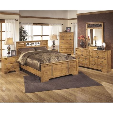 No tutorial on this site though. Ashley Bittersweet 6 Piece Wood Queen Panel Bedroom Set in ...