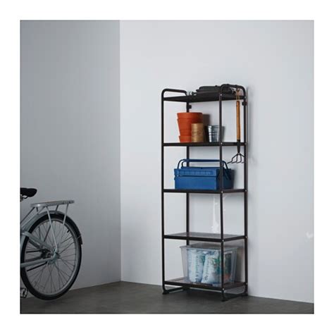 I considered spray painting the metal dark since i already had the spray paint, but ended up leaving it because i liked the. MULIG Shelving unit - black - IKEA