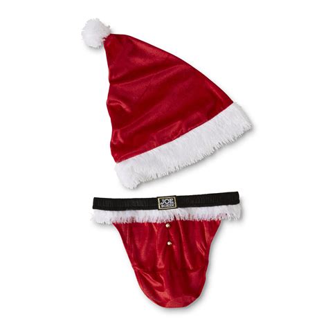 Joe Boxer Men S Christmas Thong And Hat Santa Claus