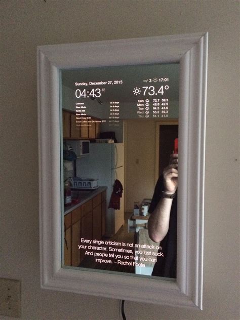 Magic Mirror Made Using Rasberry Pi Via R Geek Bit Ly Jescza
