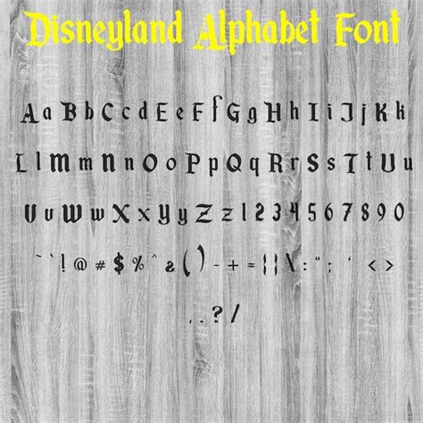 Disneyland Font Svg Disneyland Font Ttf Disneyland Alphabet Etsy Uk
