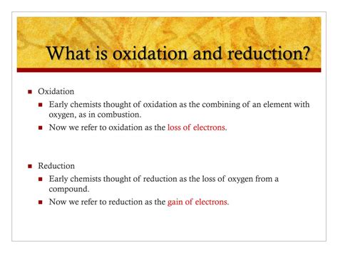 Ppt Oxidationreduction Reactions Powerpoint Presentation Free