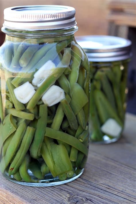 Adapted from the all new ball book of canning and preserving yield: Blue Kale Road: Spicy Pickled Green Beans and Jalapenos