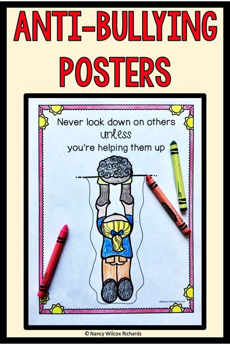 Anti Bullying Activities Posters With Quotes And Coloring Pages Anti Bullying Posters