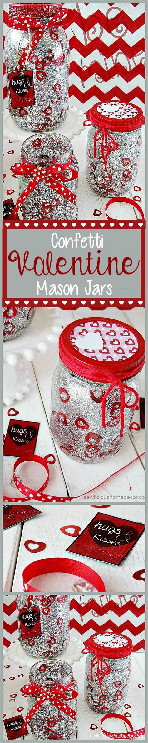 Confetti Mason Jars Valentine Mason Jar