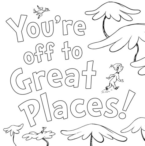 You'll be seeing great sights! Dr. Seuss's Oh, the Places You'll Go! Coloring Book ...