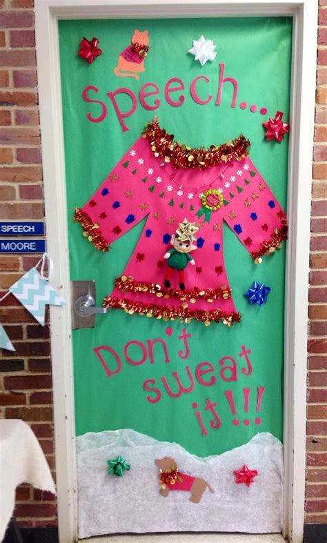 Funny Ugly Christmas Sweater Door Decoration Ideas To Inspire Your
