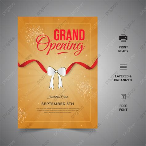 Modern Grand Opening Ceremony Invitation Card Flyer Free Download