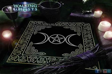 Triple Moon Goddess And Pentagram Altar Cloth Wiccan Witchcraft Tarot