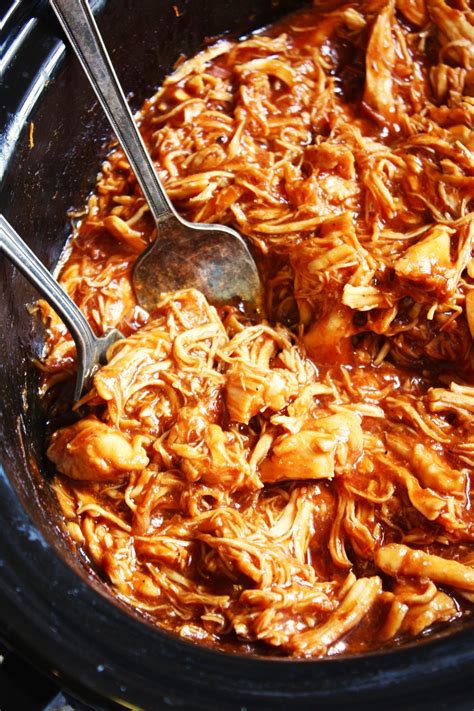 When using chicken, if a recipe has chicken thighs and you don't like them, simply substitute for chicken breast and the recipe will work perfectly. Easy Crock-Pot BBQ Chicken