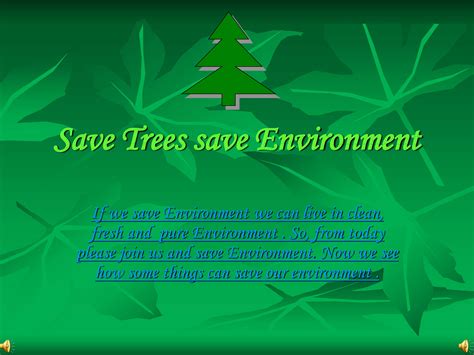 How To Save Environment Powerpoint Slides