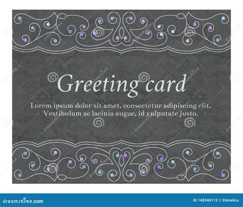 Elegant Greeting Vintage Cards Stock Vector Illustration Of Divider