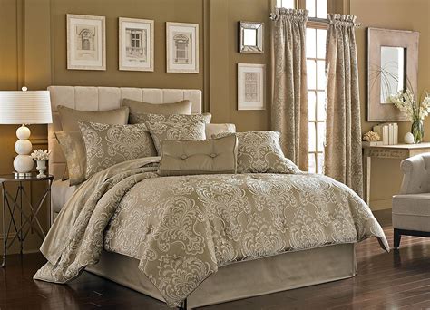 Grey queen comforter set free shipping! Amazon.com: Five Queens Court Maureen Tan 4-Piece ...