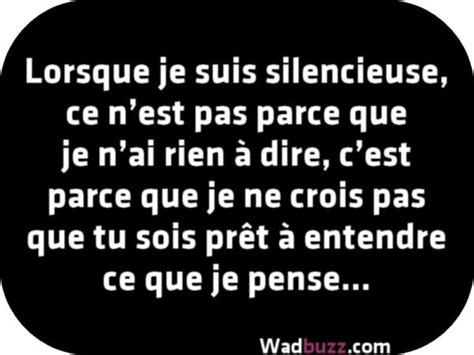 Lorsque Je Ne Dis Rien Ce Nest Pas Parce Que Je Nai Rien à Dire Proverbes Et Citations