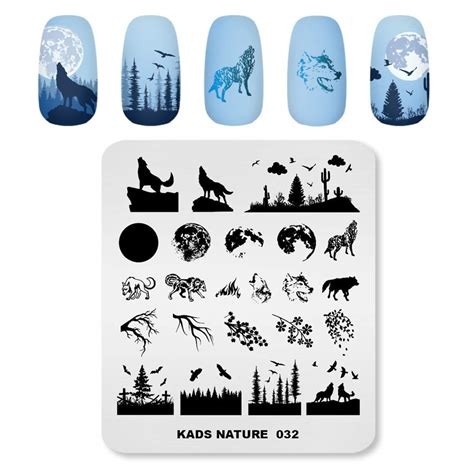 Kads Nail Stamping Plate Nature Template Image Design