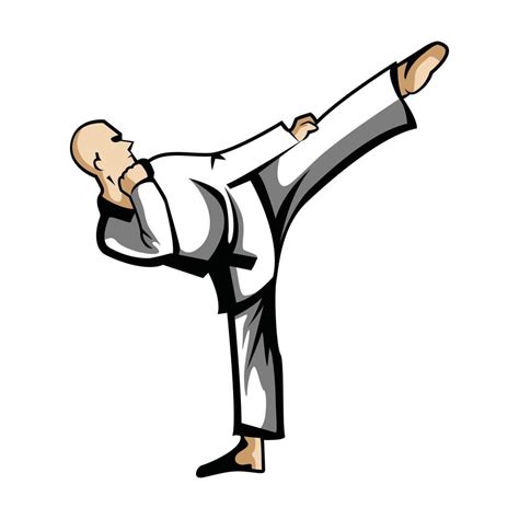 Men Karate Kick Illustration 16674197 Vector Art At Vecteezy