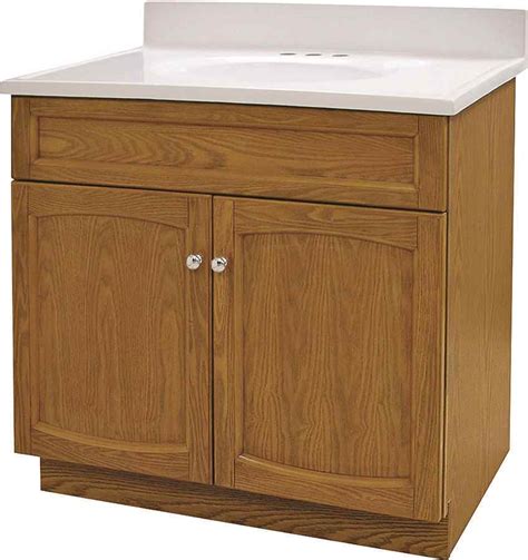 W bath vanity in white with cultured marble vanity top in white with white basin. Bathroom Vanity, 30-inch x 18-inch, 34-inch High, 2-Door ...