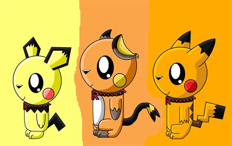 Team Rocket Pichuraichu And Pikachu By Pokemonlpsfan On Deviantart