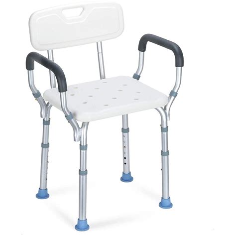 Oasisspace Heavy Duty Shower Chair With Back Bathtub Chair With Arms For Handicap Disabled