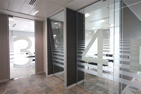 printed glass office partitions and doors office blinds and glazing ltd unit 6 chichester business