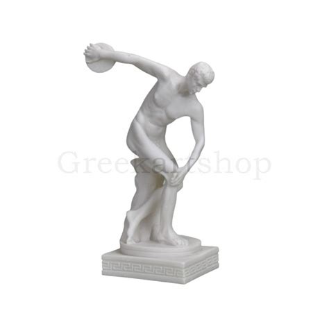 Discobolus Discus Thrower Nude Male Athlete Greek Roman Statue Sculpture