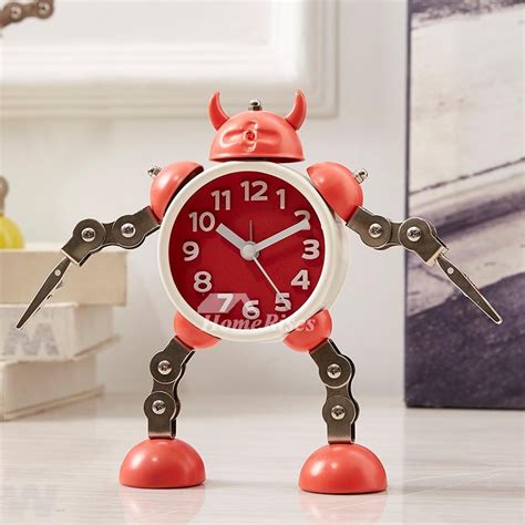 Designer Alarm Clock Boys Metal Chic Silent Funny Best Unique Cute