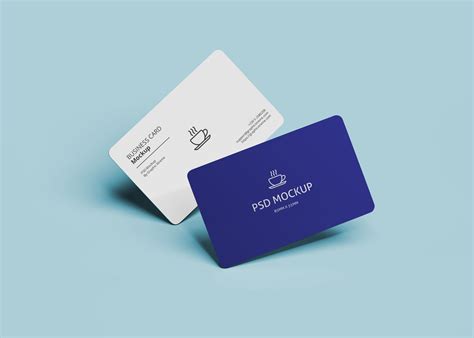 business card rounded corners mockup
