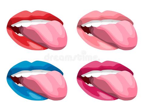 Licking Sexy Red Lips Stock Illustrations 110 Licking Sexy Red Lips