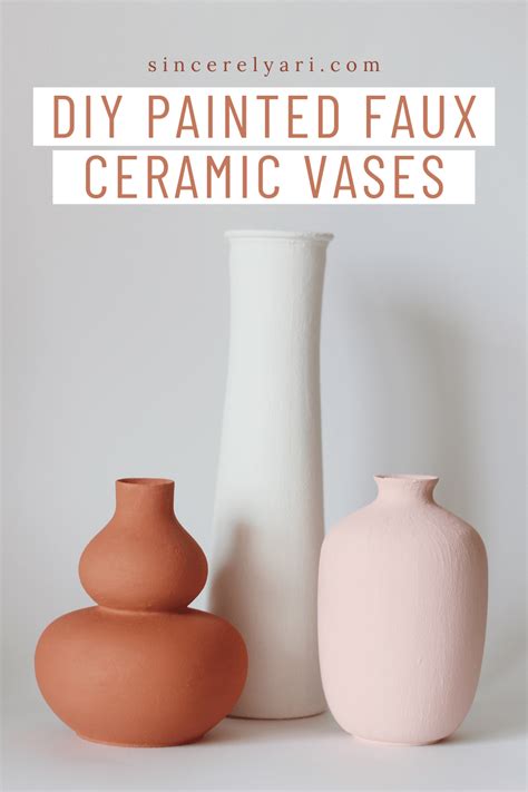How To Make Faux Ceramic Vases This Is Such An Easy Diy To Upcycle