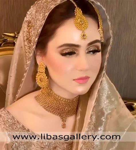 Beautiful Gold Plated Bridal Jewelry Set Design For Nikah And Barat Day