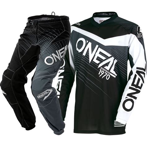 If you're riding a bike designed to handle anything that rough terrain can throw at it, then it only makes sense to wear clothing that can handle anything as well. NEW Oneal 2018 MX Element Black Grey Jersey Pants Dirt ...