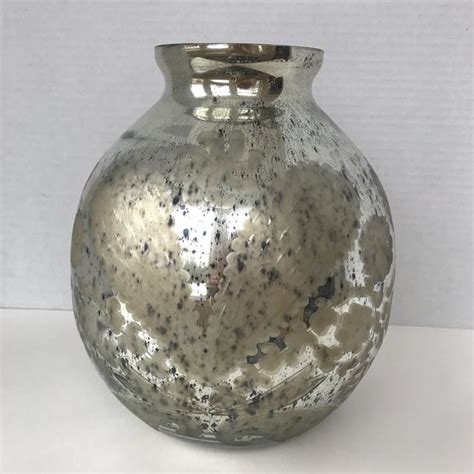 Large Mercury Glass Vessel Vase Chairish