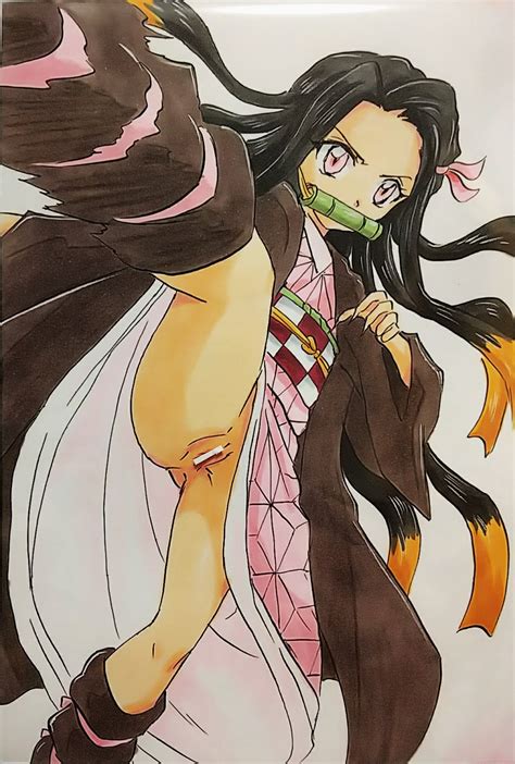 Ashigaki Radar Kamado Nezuko Kimetsu No Yaiba Highres 1girl Angry