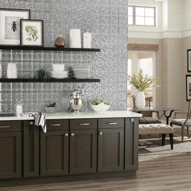 But it can leave the wall above countertop open to grease splashes. Full Wall Antique Backsplash | Metallic backsplash, Metal ...