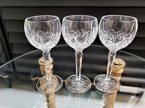 Waterford Lismore Balloon Wine Goblet Set Of 3 8oz Crystal Etsy Wine Goblets Barware T