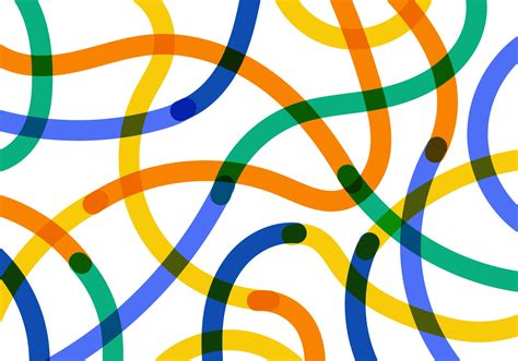 Abstract colorful bold lines doodle pattern on white background 3428290