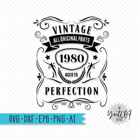 80th Birthday Svg Vintage Birthday Limited Edition Svg Etsy