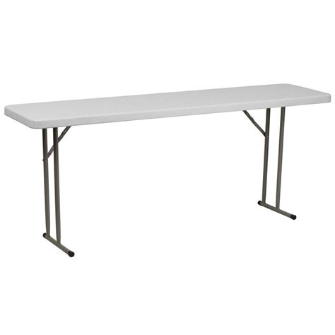 6 Foot Granite White Plastic Folding Training Table Ebay
